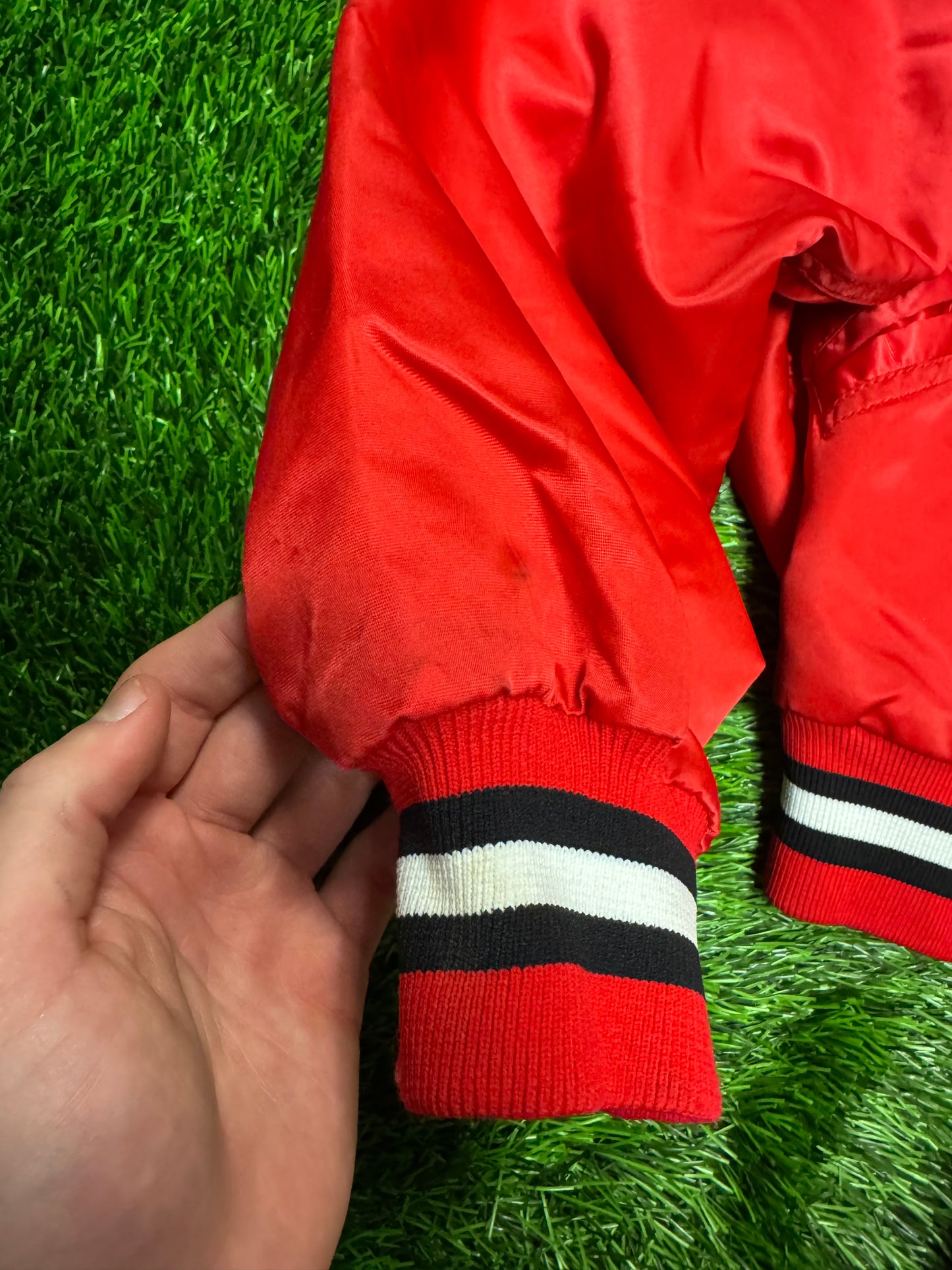 80s Oak Hill Academy Vintage Satin Jacket (L)