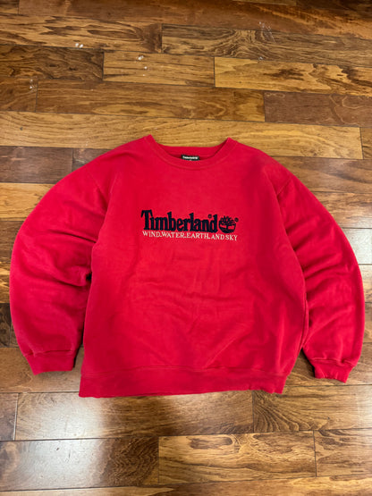 00s Timberland Embroidered Red Crewneck (XL)