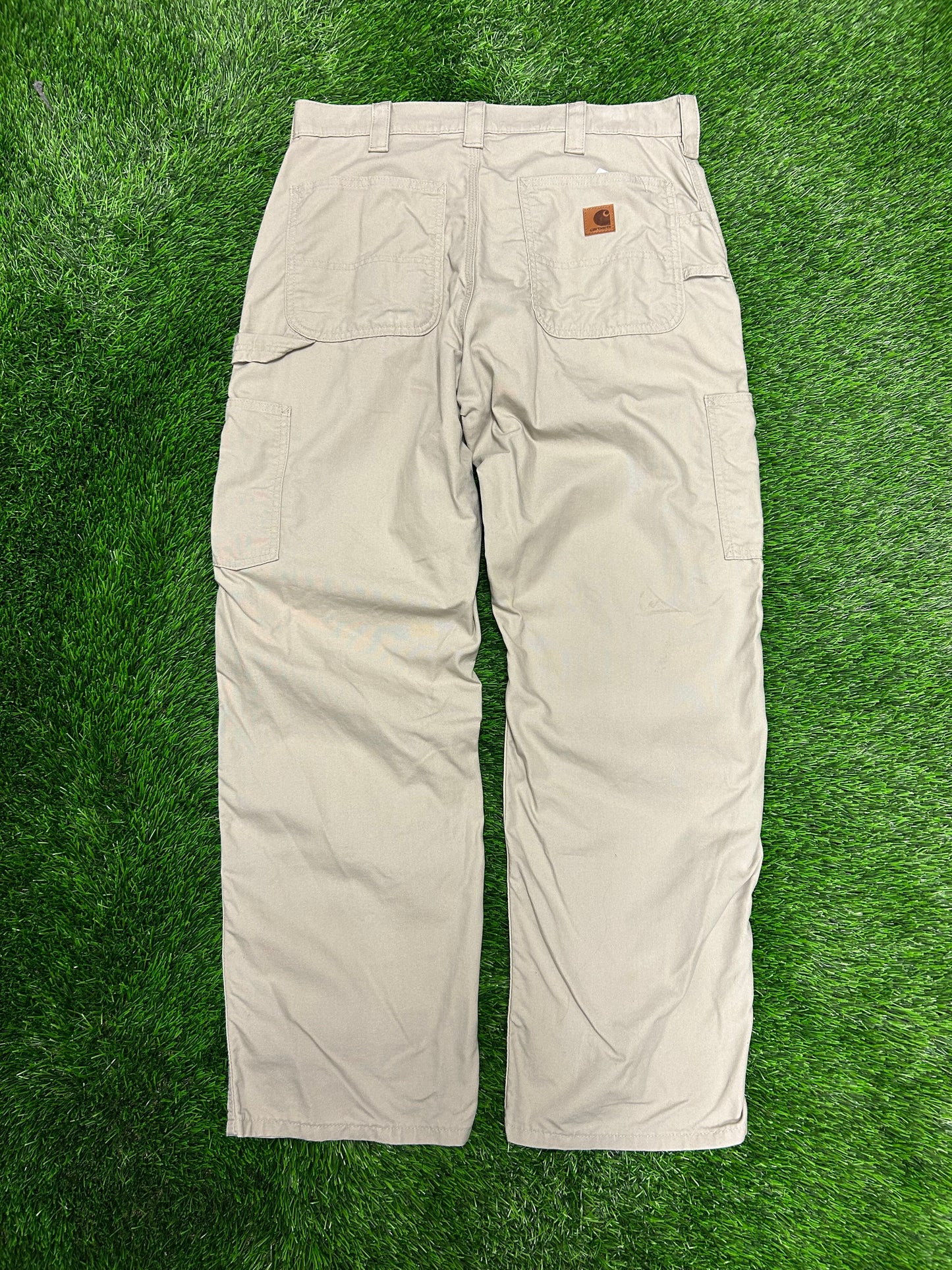 Carhartt Khaki Loose Fit Carpenter Pants (34 x 30)