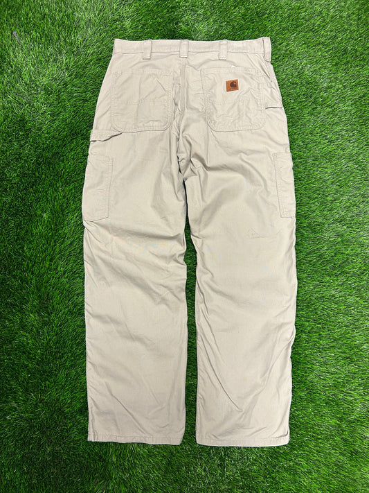 Carhartt Khaki Loose Fit Carpenter Pants (34 x 30)