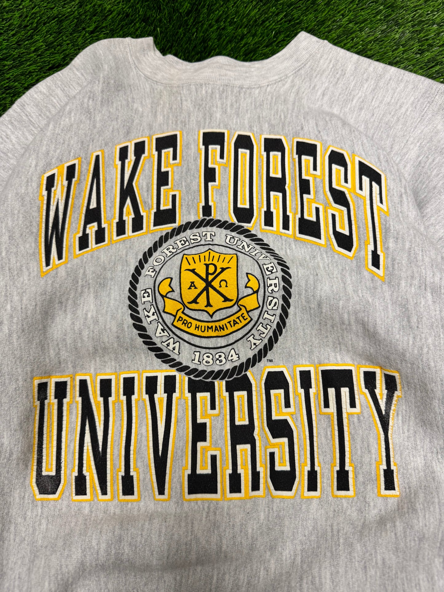 90s Wake Forest University Reverse Weave Vintage Crewneck (L)