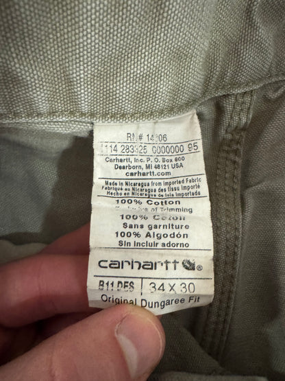 2014 Carhartt Tan Stained Carpenter Pants (34 x 30)