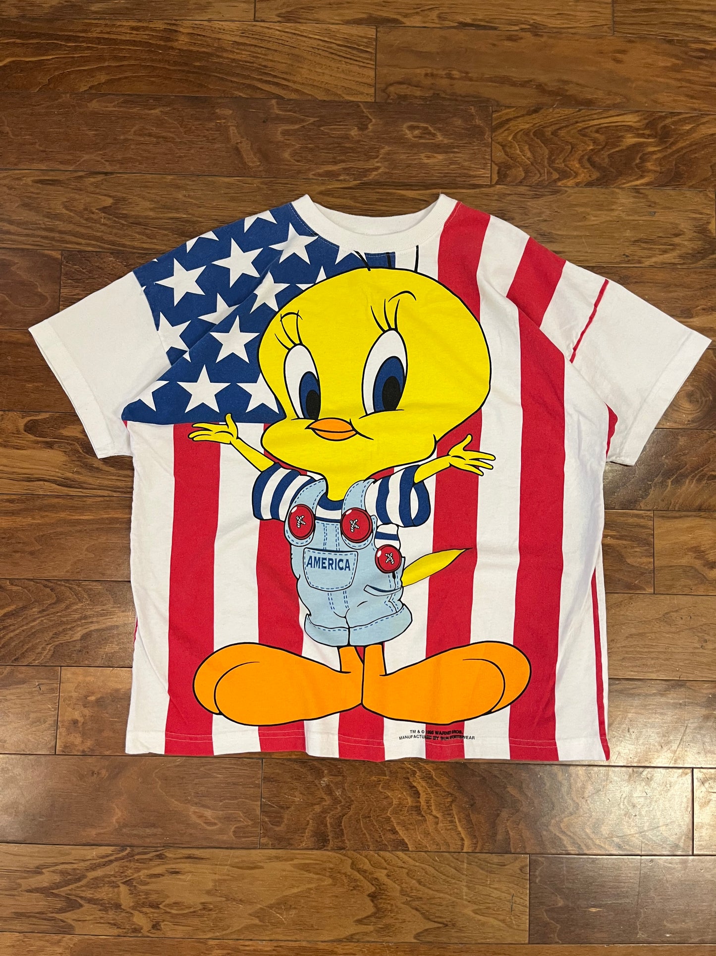 1995 Tweety Bird Looney Tunes Big Graphic Tee (L)