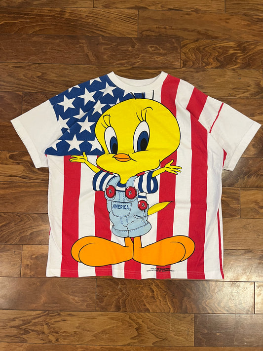 1995 Tweety Bird Looney Tunes Big Graphic Tee (L)
