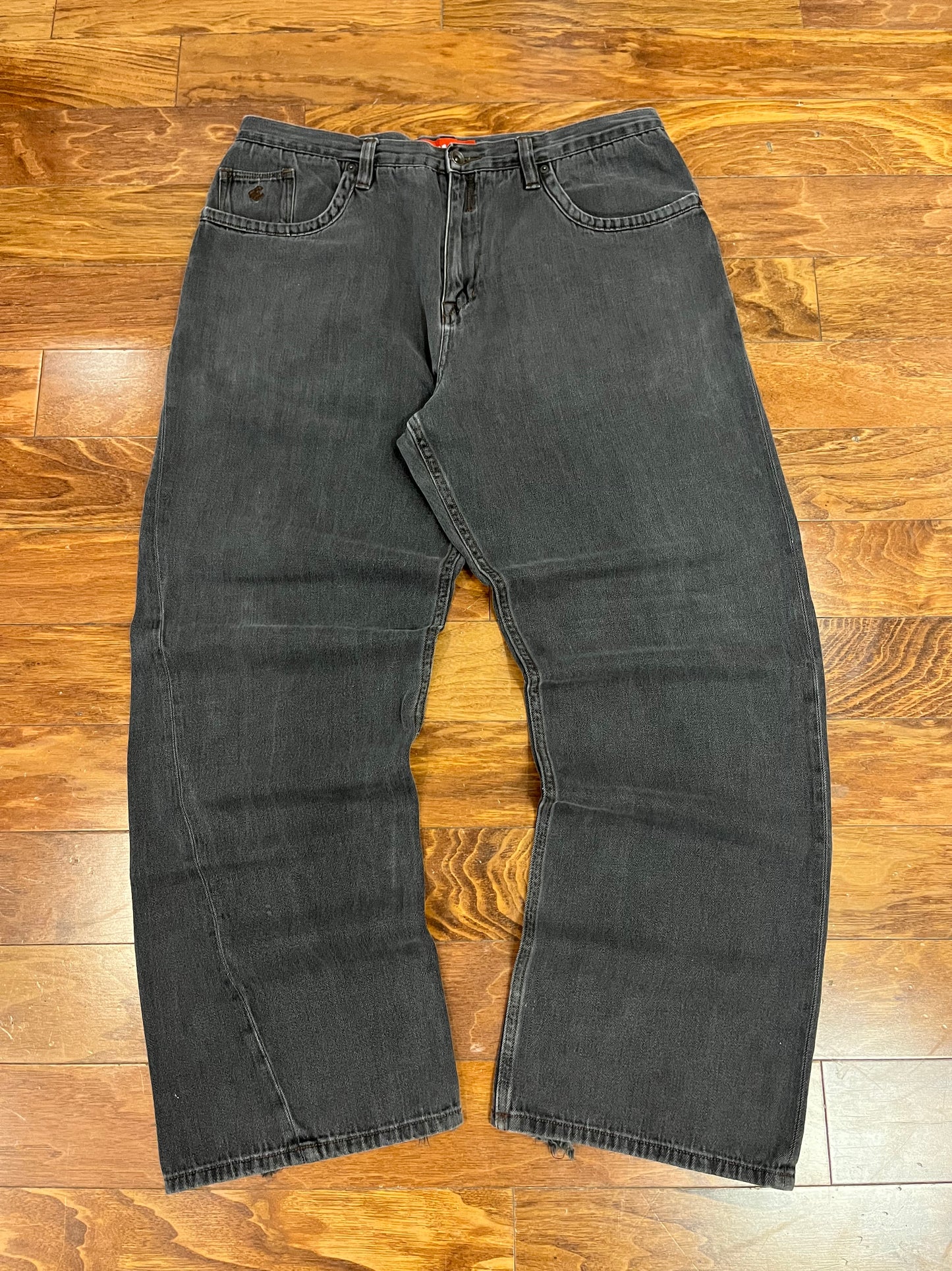 00s Rocawear Baggy Embroidered Black Jeans (40 x 33)