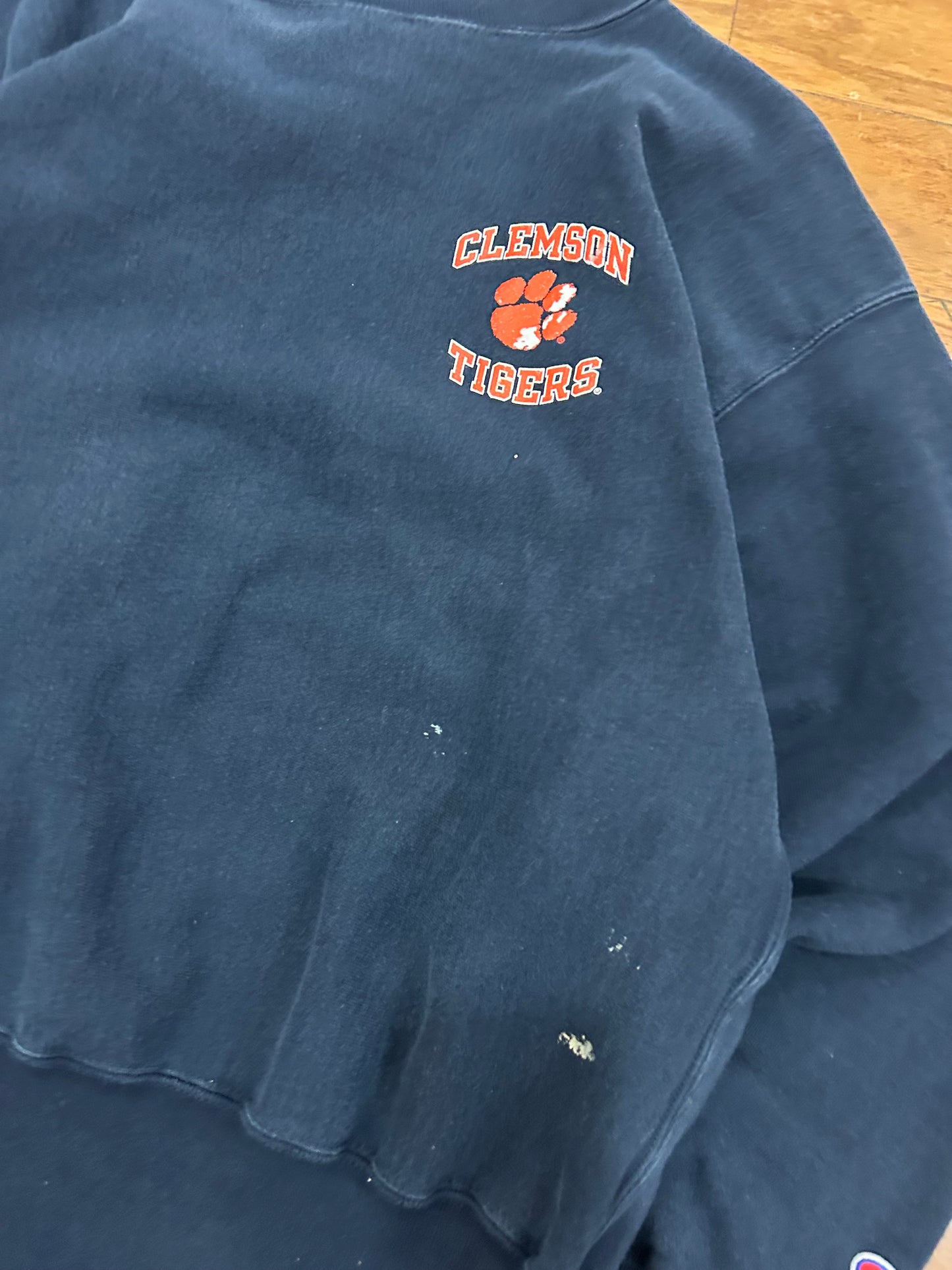 90s Clemson Tigers Vintage Paint Stained Crewneck (XL)
