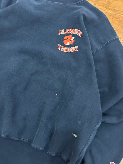 90s Clemson Tigers Vintage Paint Stained Crewneck (XL)