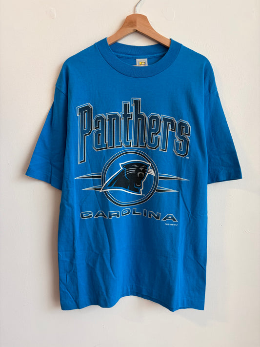 1996 Carolina Panthers Blue Competitor Spell Out Tee (L)