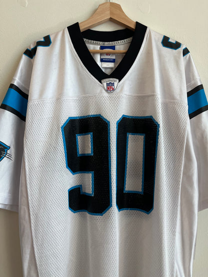 00s Carolina Panthers Julius Peppers Reebok Away Jersey (L)