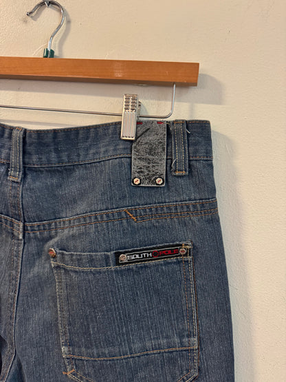 00s South Pole Baggy Dark Wash Shorts (34)