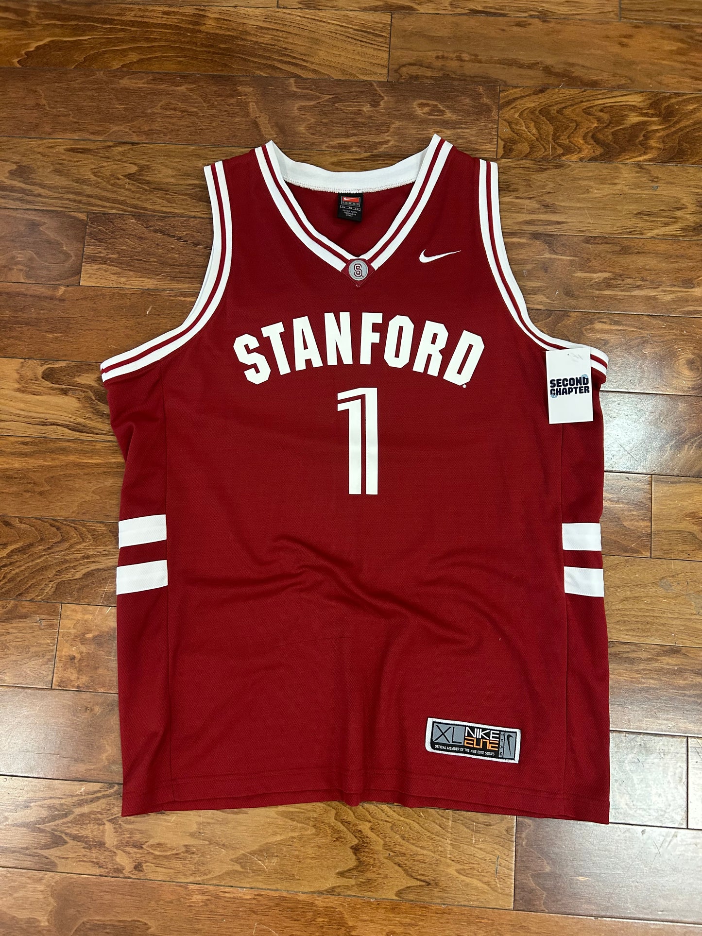 2002 Stanford Nike Elite College Basketball Jersey (XL)