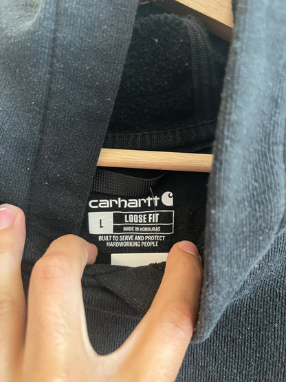 00s Carhartt Essential Black Spell Out Hoodie (L)