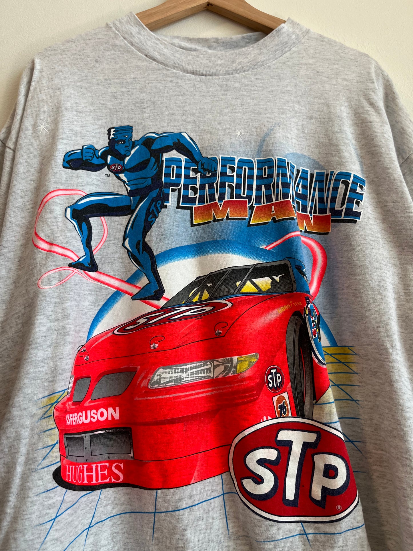 90s Billy Hamilton Performance Man Nascar Graphic Cropped Tee (XXL)