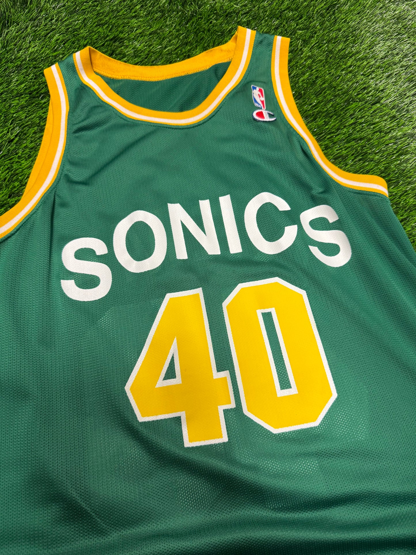 90s Seattle SuperSonics Shawn Kemp #40 Vintage NBA Jersey (L)
