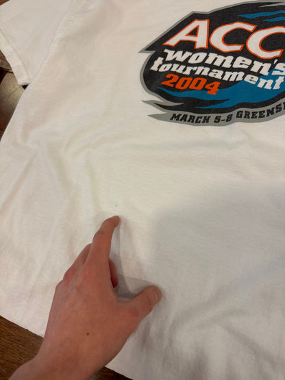 2004 ACC Women's Basketball Tournament Greensboro, NC Vintage Cropped Tee (XL)