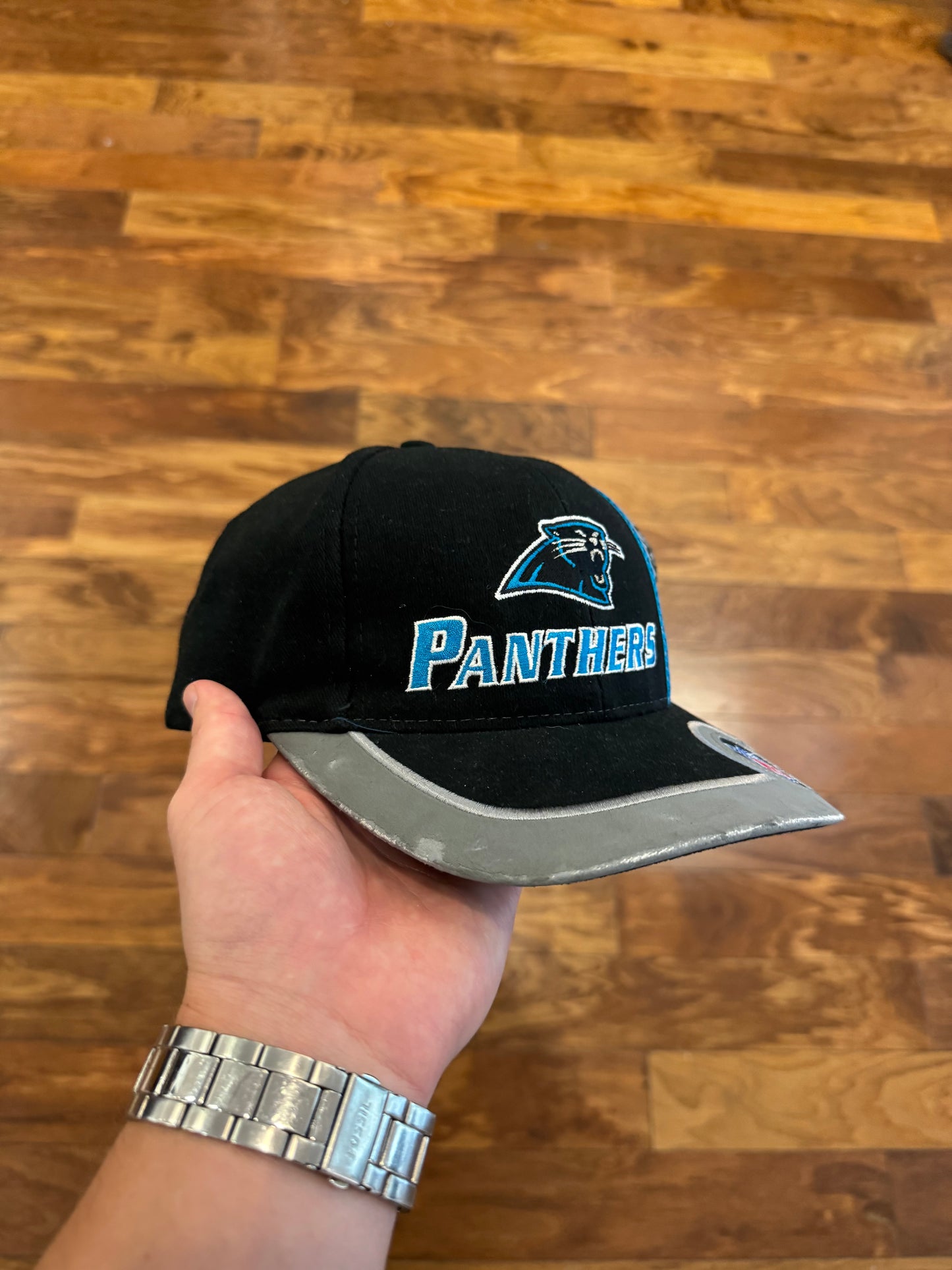 00s Carolina Panthers Puma Spell Out Hat (OS)