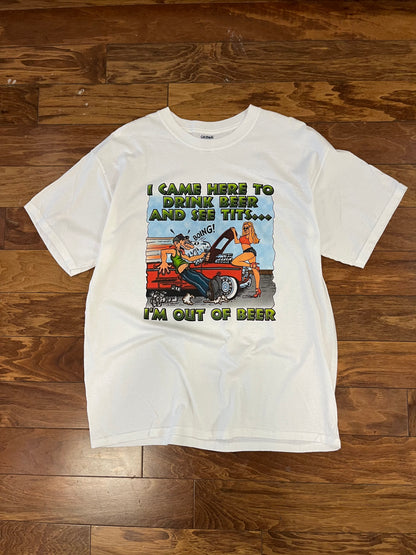 00s I Came Here To Drink Beer Graphic Tee (XL)
