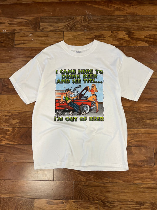 00s I Came Here To Drink Beer Graphic Tee (XL)