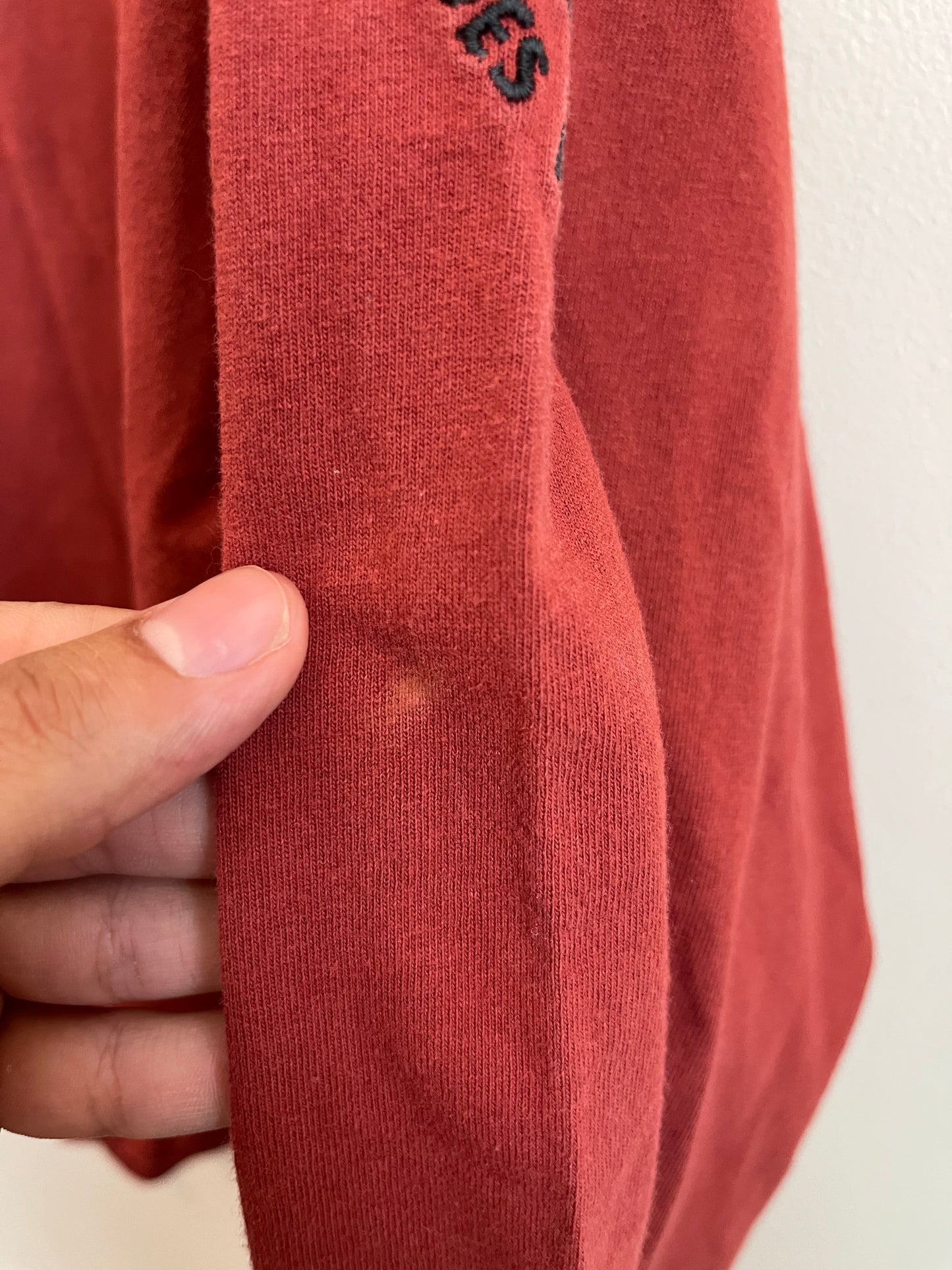 00s Harley Davidson Embroidered Burgundy Long Sleeve Shirt (XL)