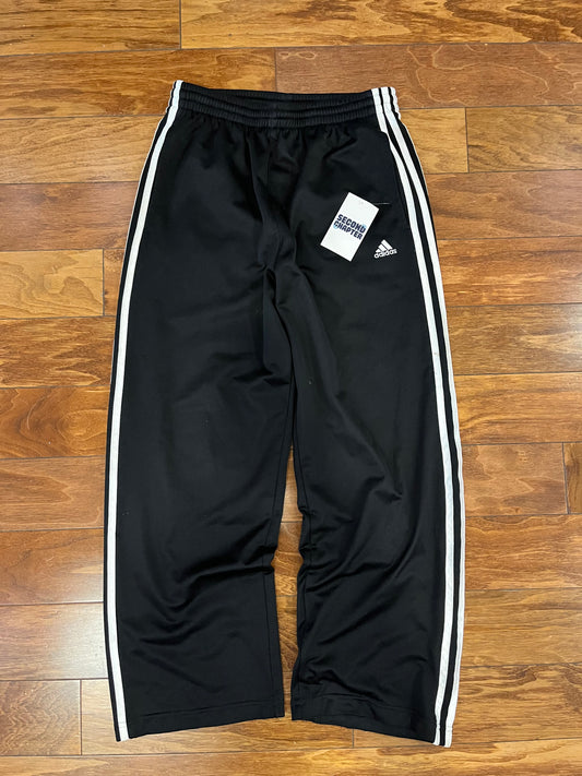 00s Adidas Baggy Black Sweat Pants (Youth L)