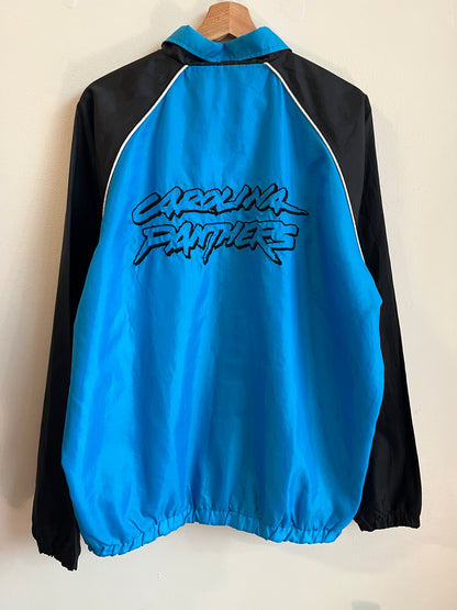 00s Carolina Panthers NFL Two Toned Spell Out Windbreaker (XL)