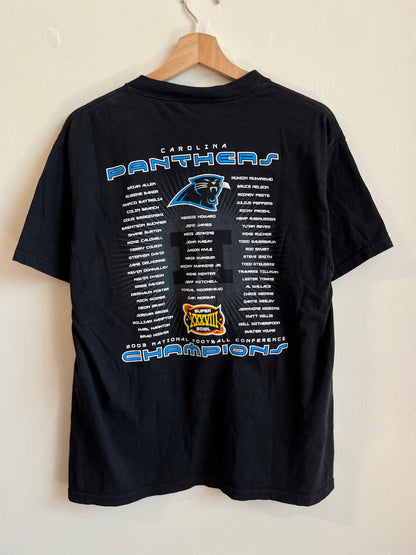 2003 Carolina Panthers Davis & Peppers Roster Tee (M)