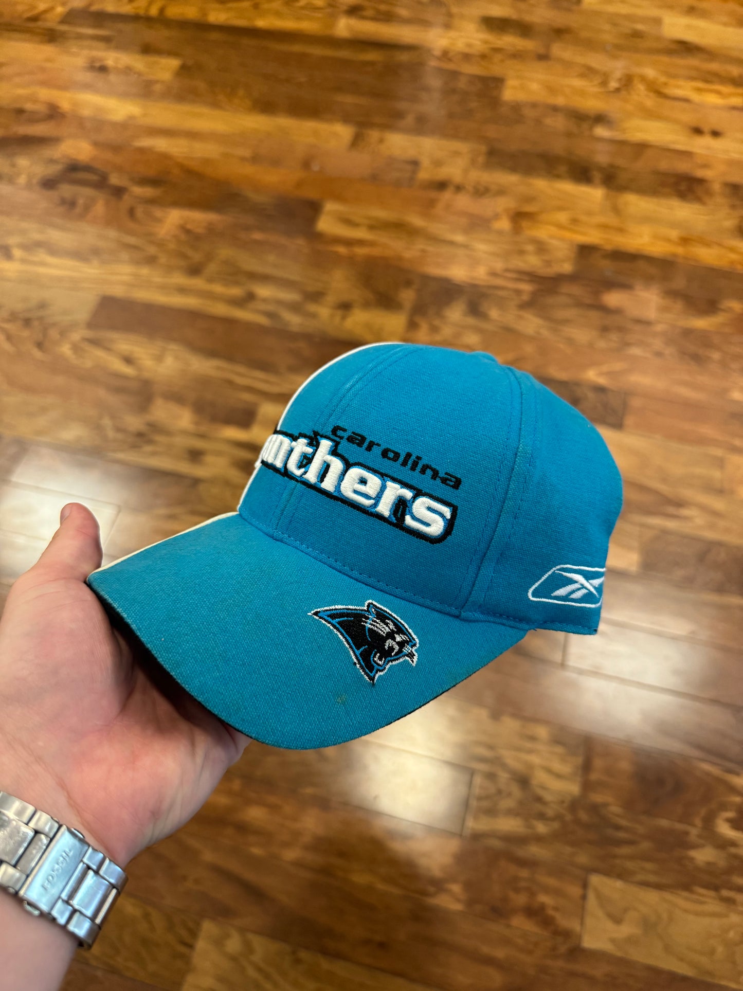 00s Carolina Panthers Deadstock Blue Spell Out Hat (OS)