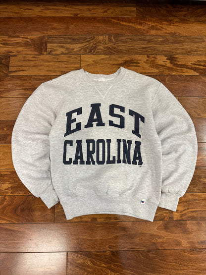 90s ECU East Carolina University Spell Out Vintage Russell Crewneck (S)