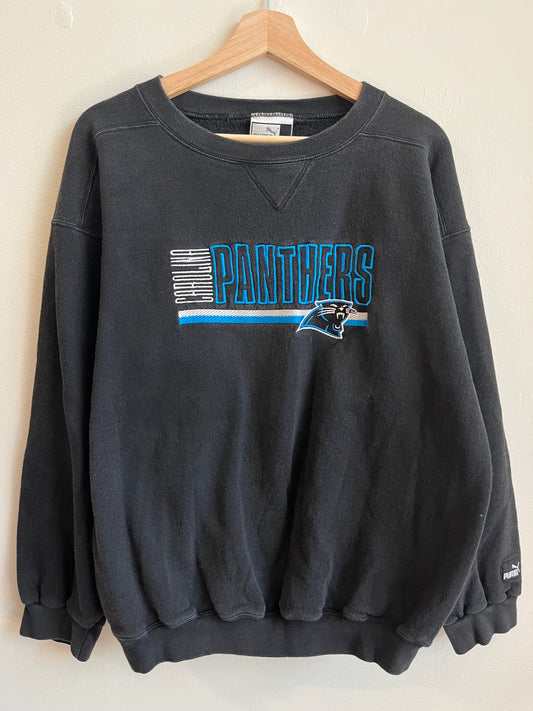 90s Carolina Panthers Puma Embroidered Crewneck (L)