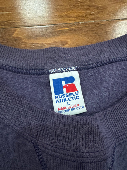 90s Russell Athletics Faded Purple Blank Essential Crewneck (L)