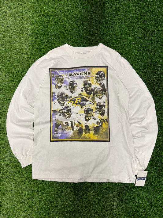 2003 Baltimore Ravens Football Schedule Long Sleeve Shirt (L)