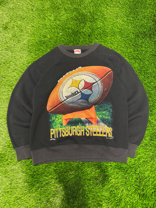 1993 Pittsburgh Steelers Football Nutmeg Crewneck (M)