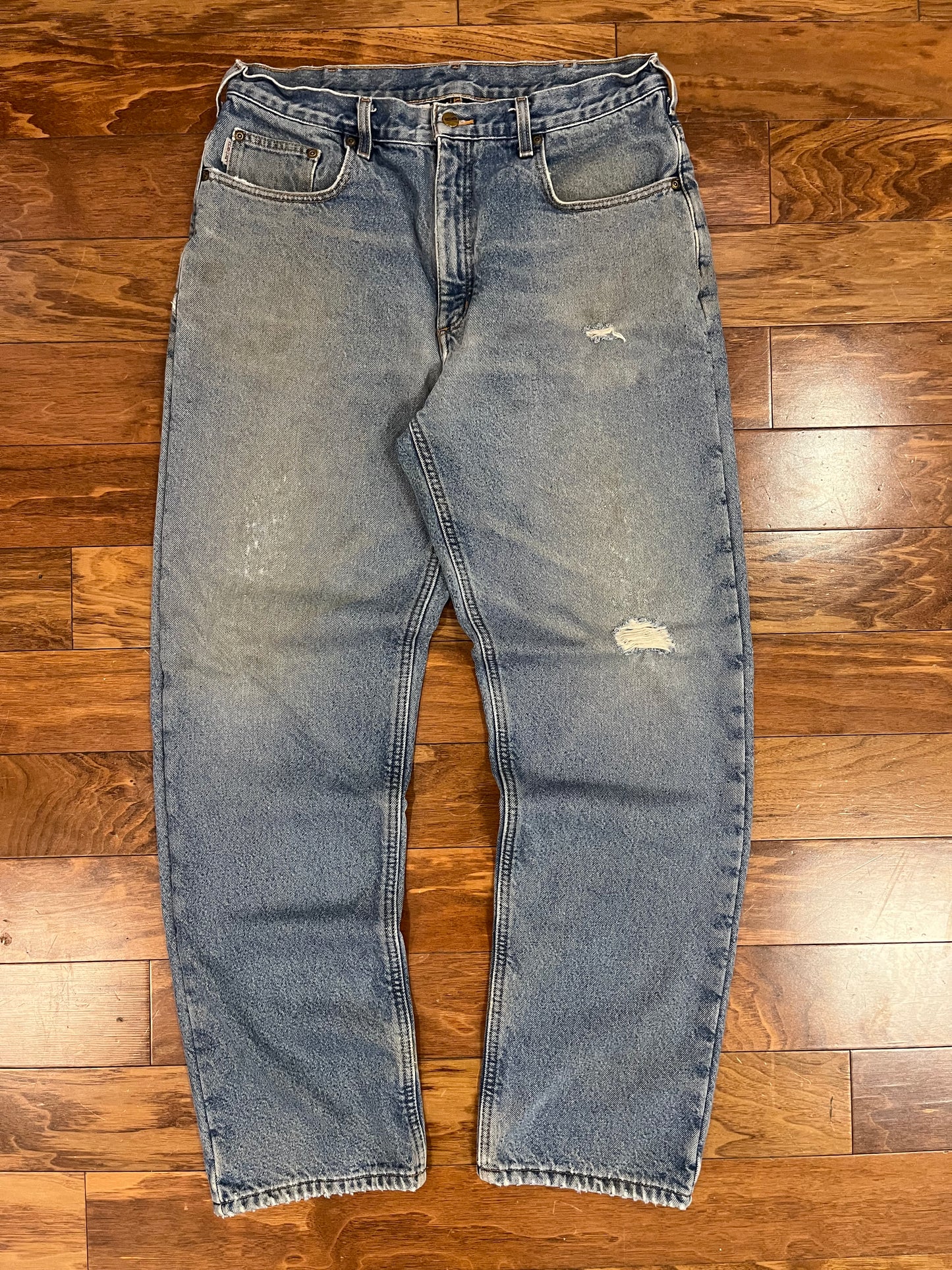 2015 Carhartt Blanket Lined Distressed Jeans (34 x 34)