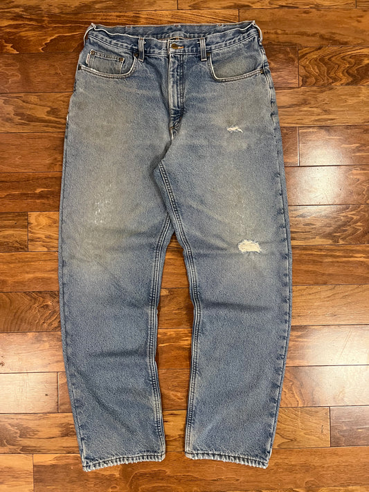 2015 Carhartt Blanket Lined Distressed Jeans (34 x 34)