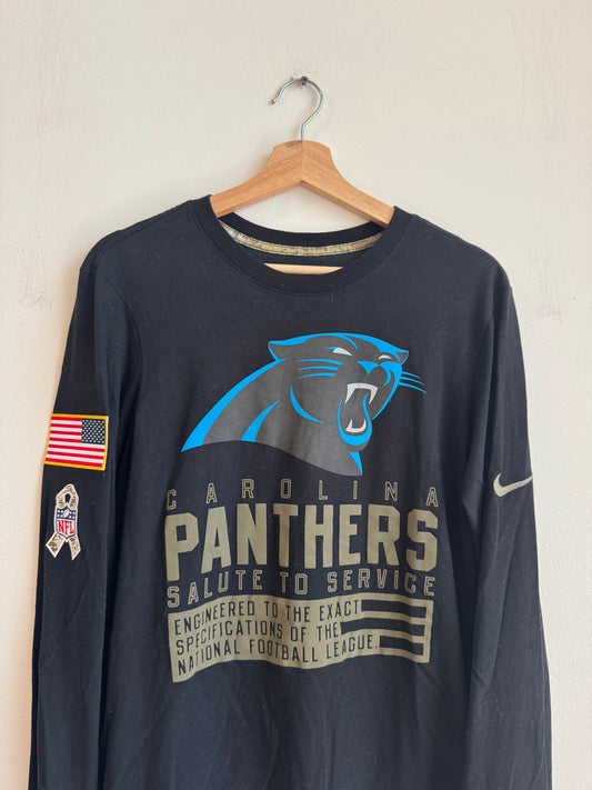 2010s Carolina Panthers "Salute to service" Dri-Fit Long Sleeve Shirt (S)
