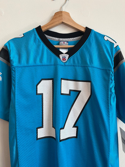 00s Carolina Panthers Jake Delhomme Blue Reebok Jersey (Youth L)