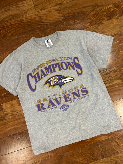 2001 Baltimore Ravens Super Bowl Tee (L)