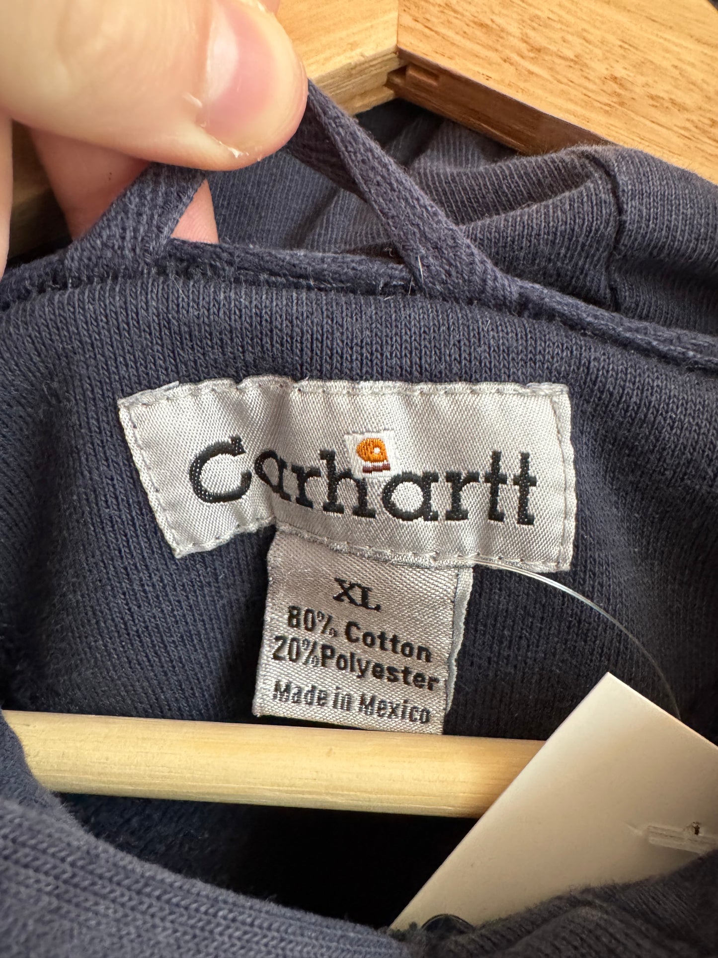 00s Carhartt Faded Essential Blue Hoodie (XL)