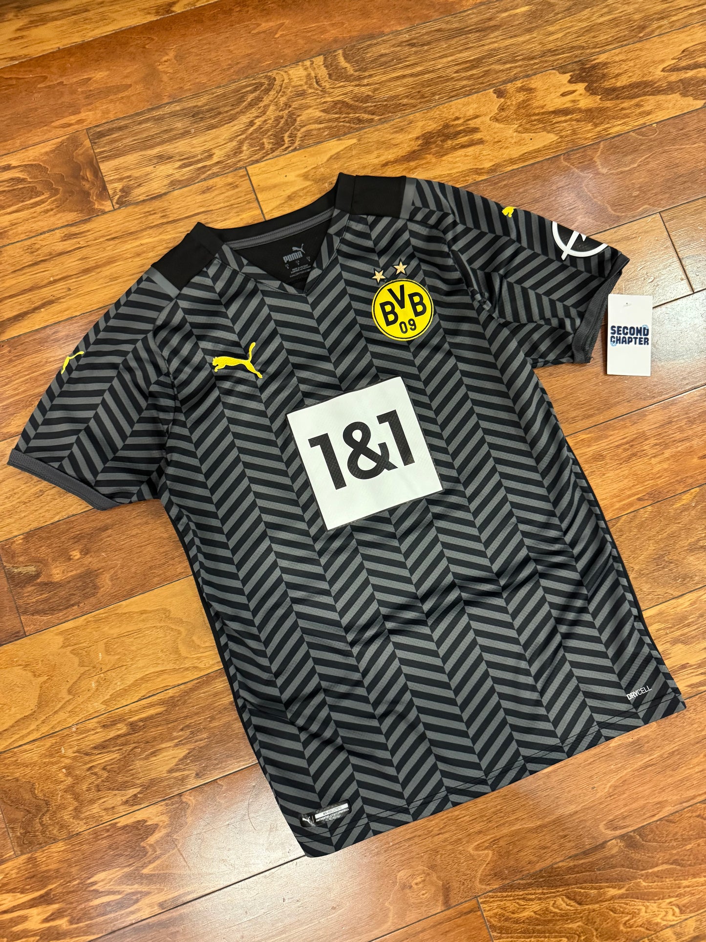 Borussia Dortmund Puma Black Soccer Third Jersey 2021-22 BVB Kit (S)