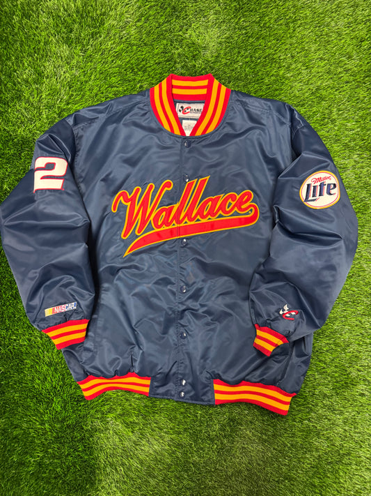 90s Rusty Wallace Chase Authentic Vintage Nascar Satin Jacket (XXL)