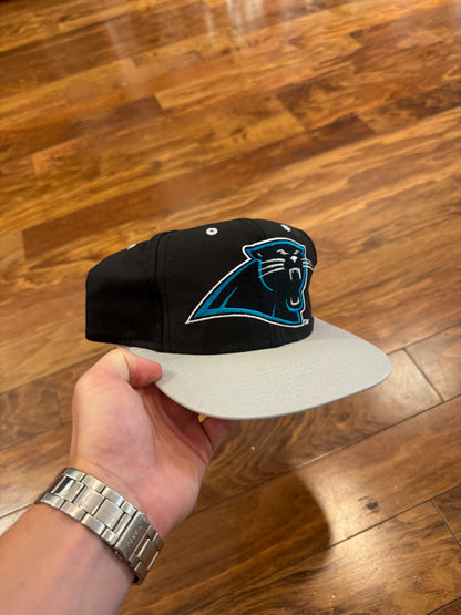 90s Carolina Panthers Big Logo Black/Grey Hat (OS)