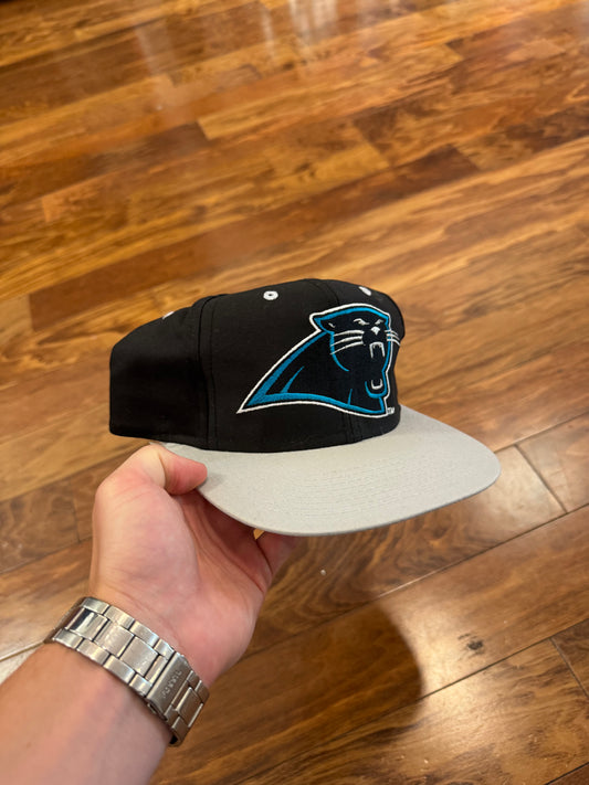 90s Carolina Panthers Big Logo Black/Grey Hat (OS)