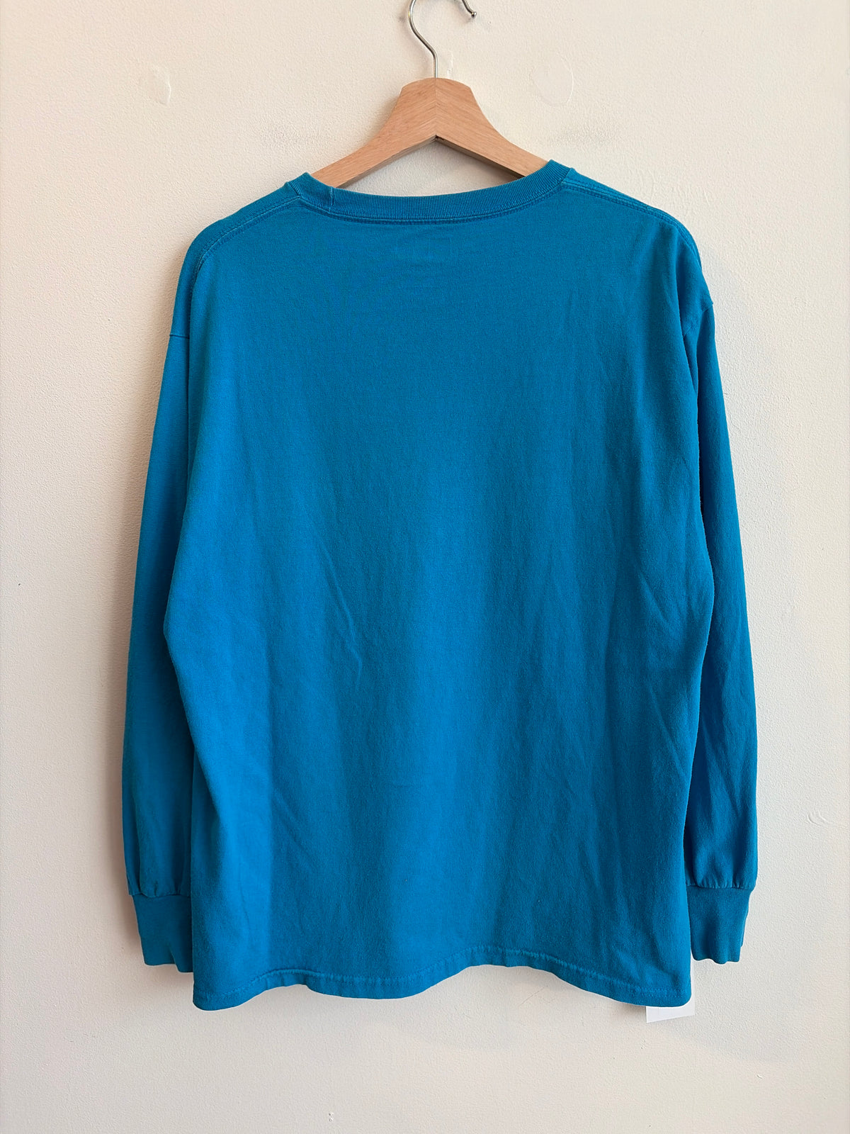 00s Carolina Panthers Blue Cat Scratch Long Sleeve Shirt (L)
