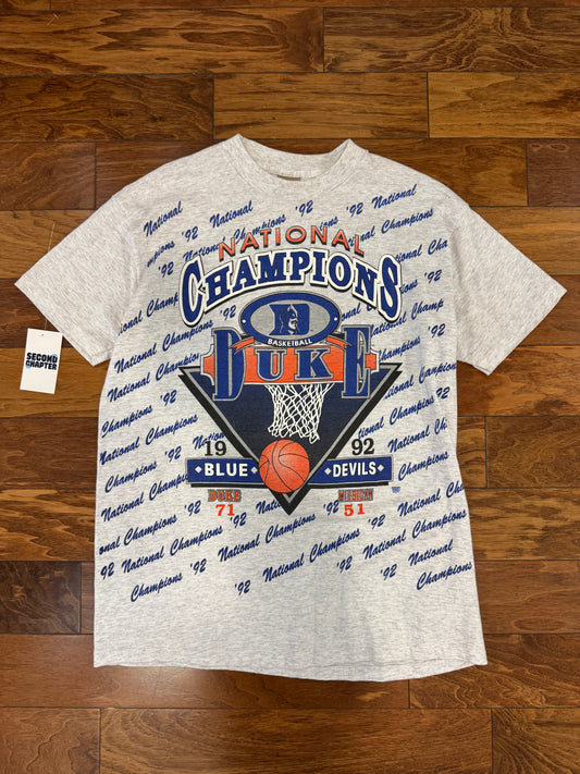 1992 Duke Blue Devils "National 92" College Basketball Tee (XL)