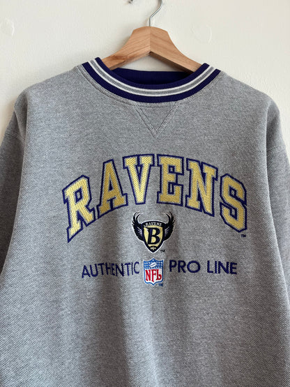 90s Baltimore Ravens NFL Pro Line Logo Athletic Crewneck (M)