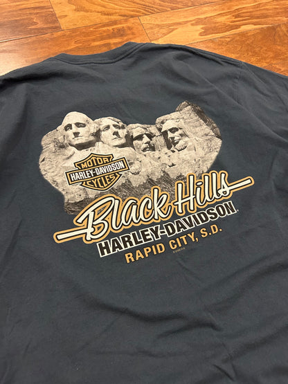 2012 Harley Davidson Sturgis Mount Rushmore Blue Pocket Tee (XXL)