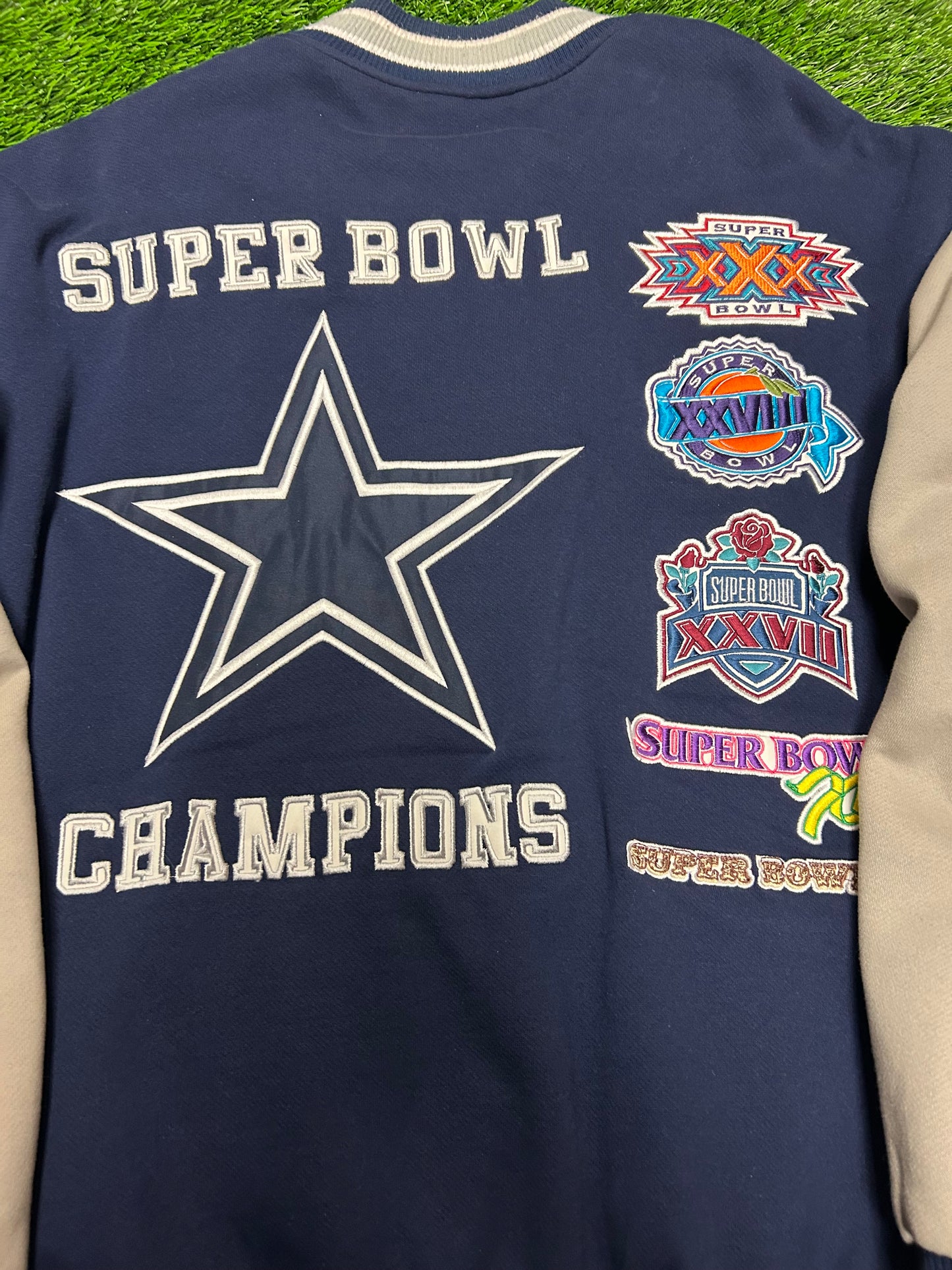 00s Dallas Cowboys NFL Super Bowl Patches Varsity Jacket (XXL)