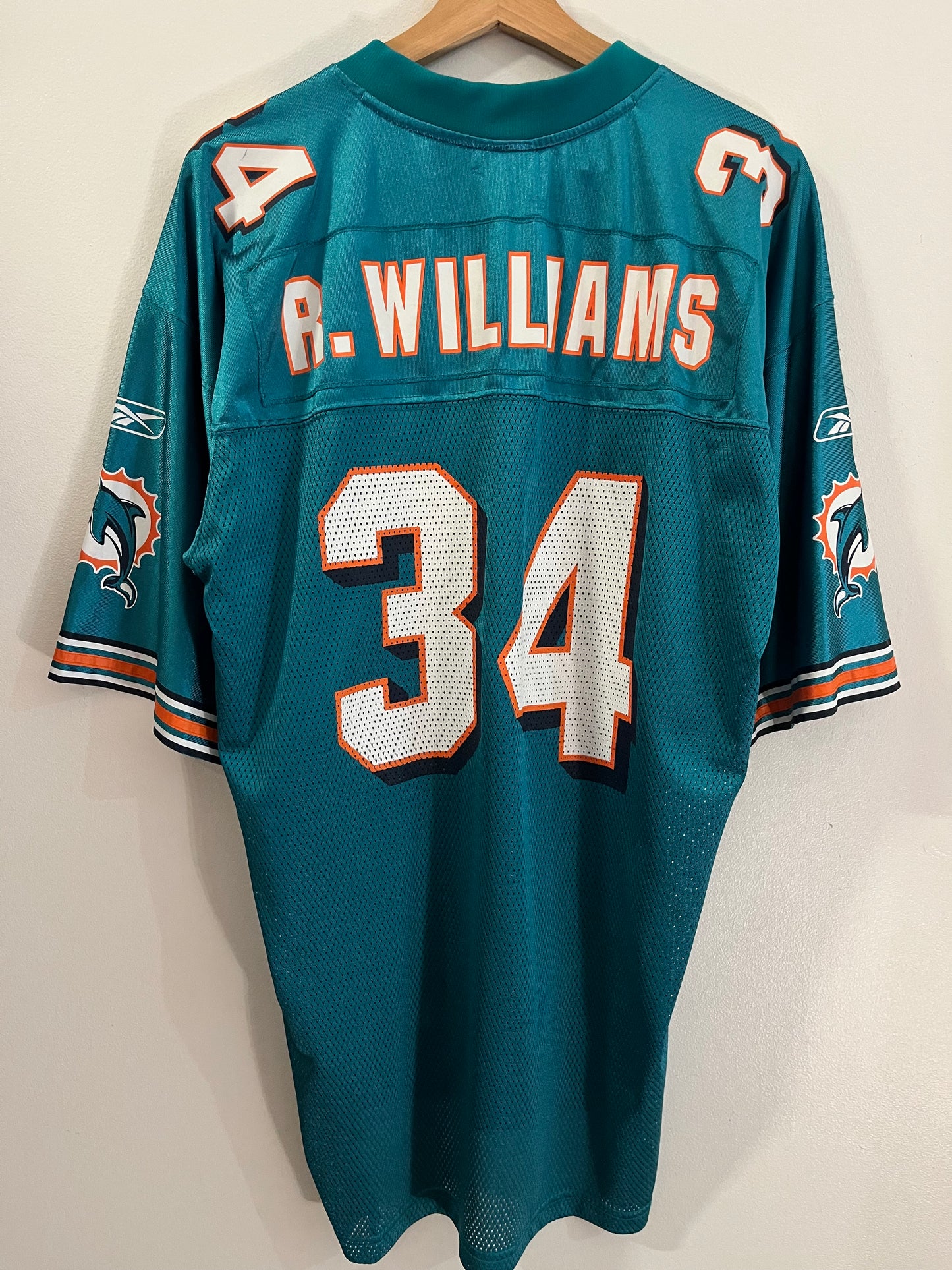 00s Miami Dolphins Ricky Williams Reebok NFL Jersey (L)