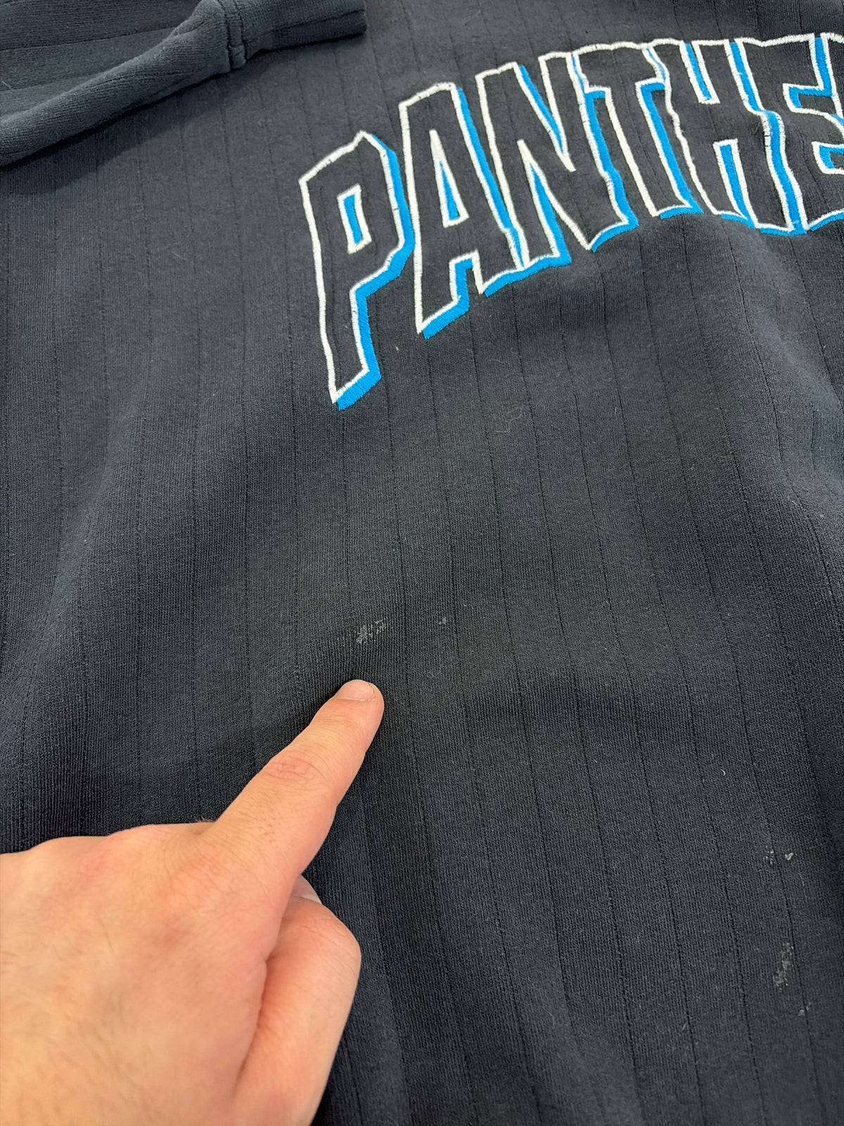 90s Carolina Panthers Embroidered Starter Crewneck (L)