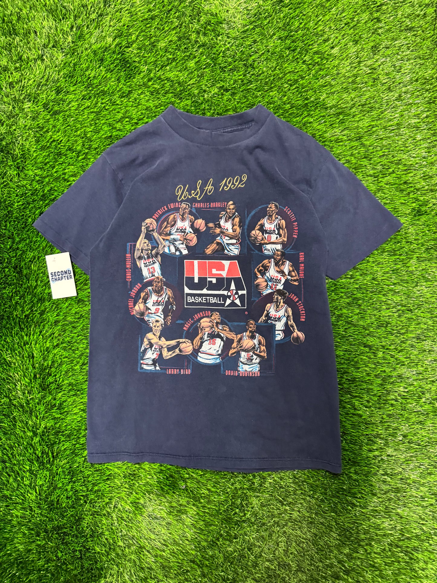 1992 USA Basketball Nutmeg Graphic Vintage Tee (L)